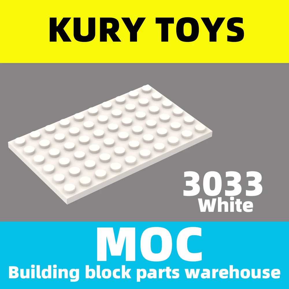 Kury Toys DIY MOC для 3033 строительных блоков, детали для пластины 6x10 для пластины