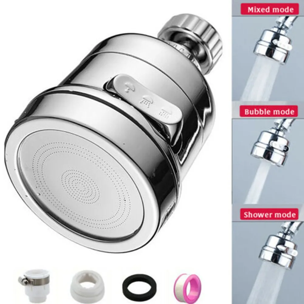

Moveable Tap Head Aerator Diffuser Faucet Nozzle Filter Universal 360 Rotatable Shower Sprayer 2 Function Water Saving Tap