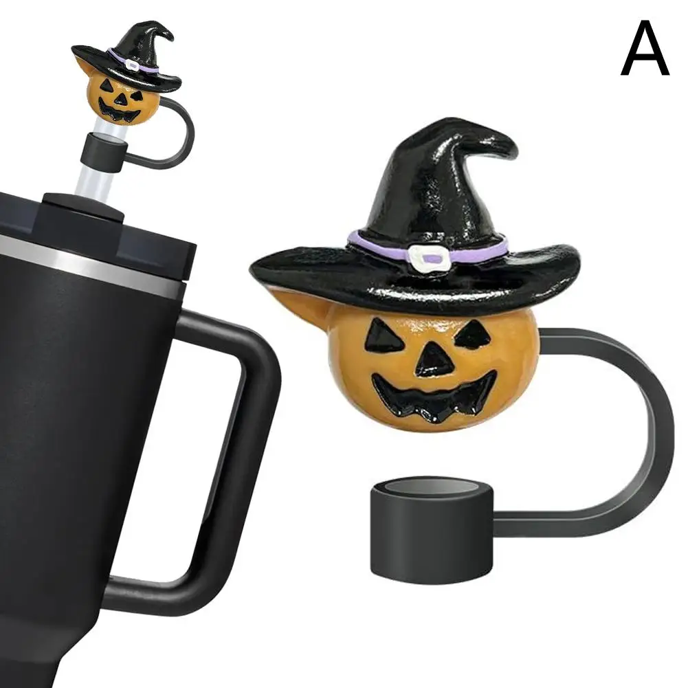 1 шт. крышка из соломы на Хэллоуин для чашки многоразовый съемный Топпер