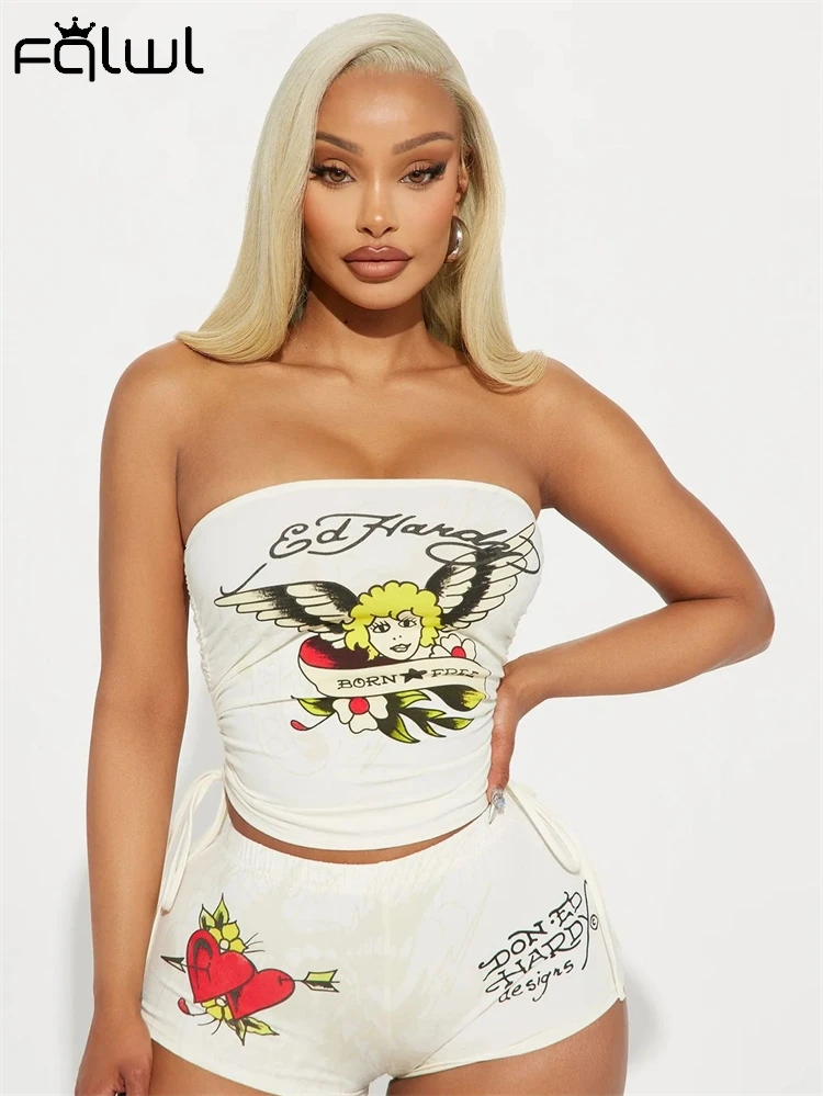 Женский летний комплект одежды из 2 предметов пикантный черный топ на завязках и