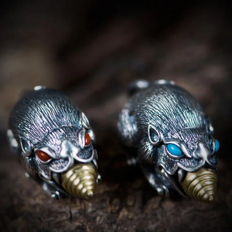 1PC Vintage Punk Mouse Necklace Fashion Weasel Pendant Party Jewelry Accessories Gift