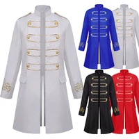 2021 new mens gilt coat fashion steampunk retro mens uniform stand up collar clothing