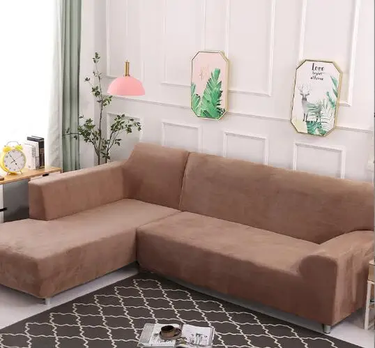 

Solid color elastic all-bag sofa cover L-shaped combination sofa cover sofa cover_AN2633