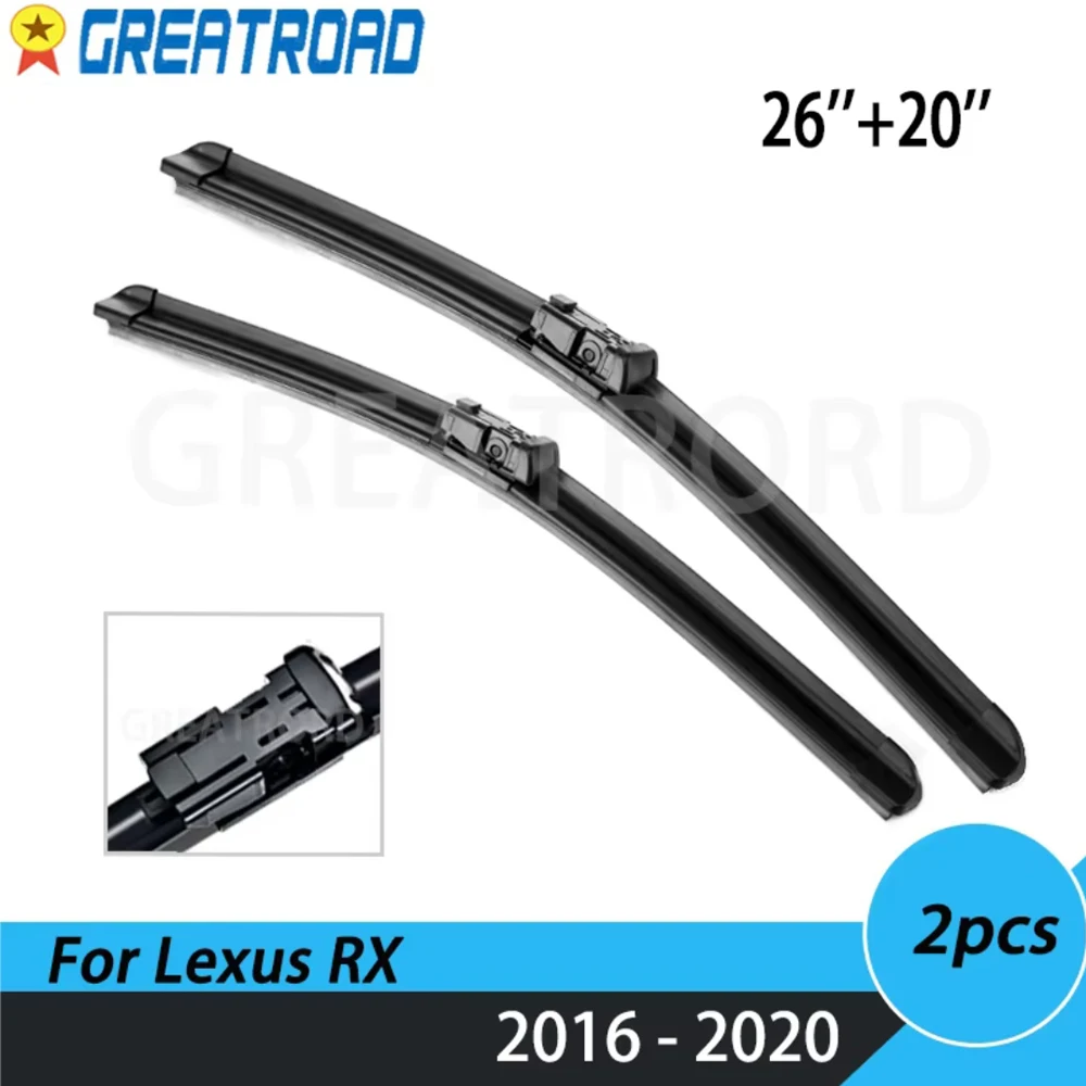 

Передние щетки стеклоочистителя с левым рулем для Lexus RX RX200t RX300 RX450h 2016-2020, лобовое стекло, переднее окно 26 дюймов + 20 дюймов