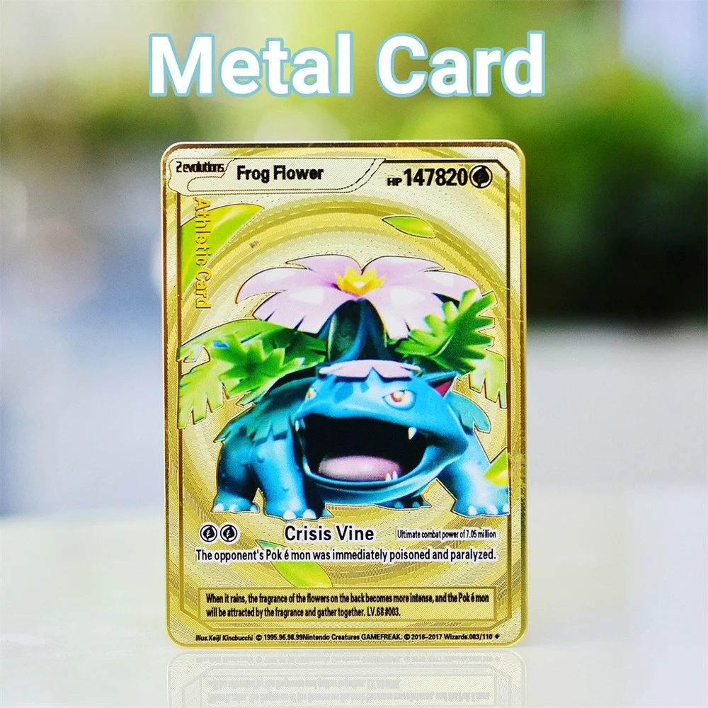 

Metal Pokemon Letters Metal Pokimon Cards Charizard Vmax Pikachu Mewtwo Gx Golden Shiny Letter Anime Collection Cartas Game Toys