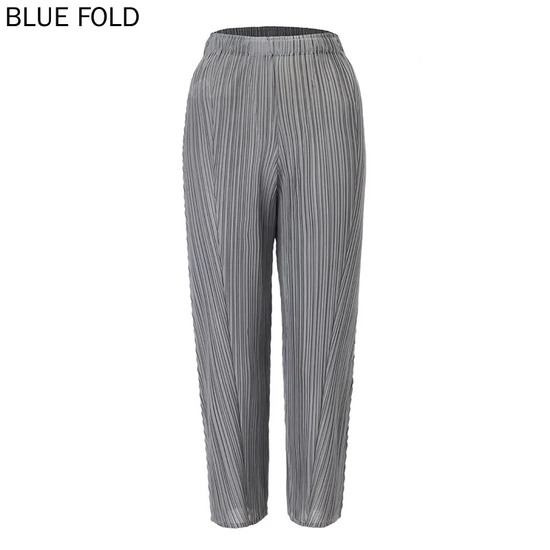 MIYAKE-Тонкие плиссированные брюки для женщин Повседневная одежда Маленькие