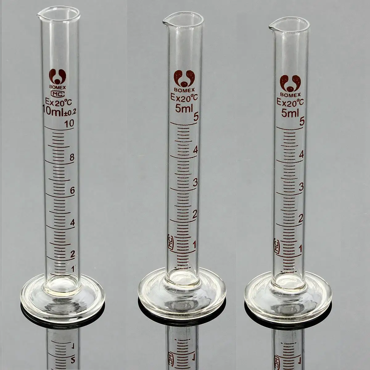 

5ml/10ml Glass Measuring Cylinder Professional Lab Graduated Cylinder Chemistry Standard Measurement Cup School Lab Tools