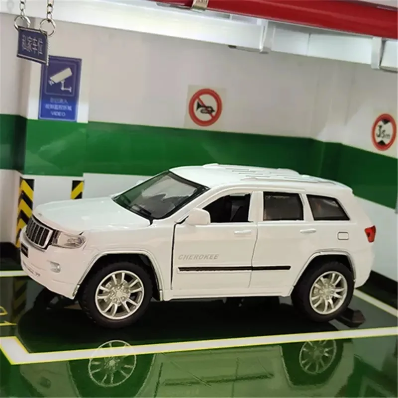 

1:32 Jeeps Compass Grand Cherokee Alloy Automobile Model Die Cast Metal Simulation Children's Acousto-optic Toy Off-road Vehicle