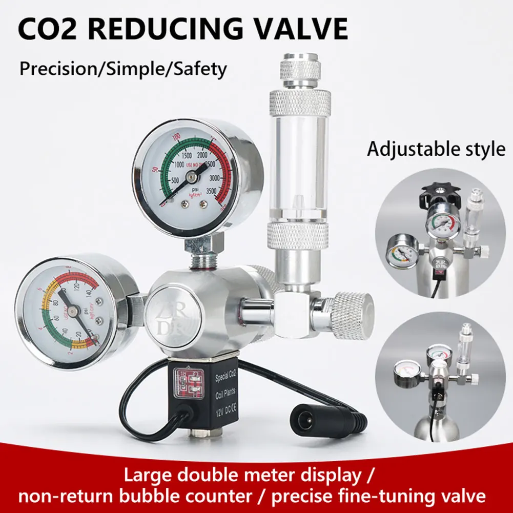 

DIY Aquarium CO2 Regulator Bubble Counter Solenoid Check Valve Kit Fish Tank Accessories CO2 Reaction Control System CO2 Regulat
