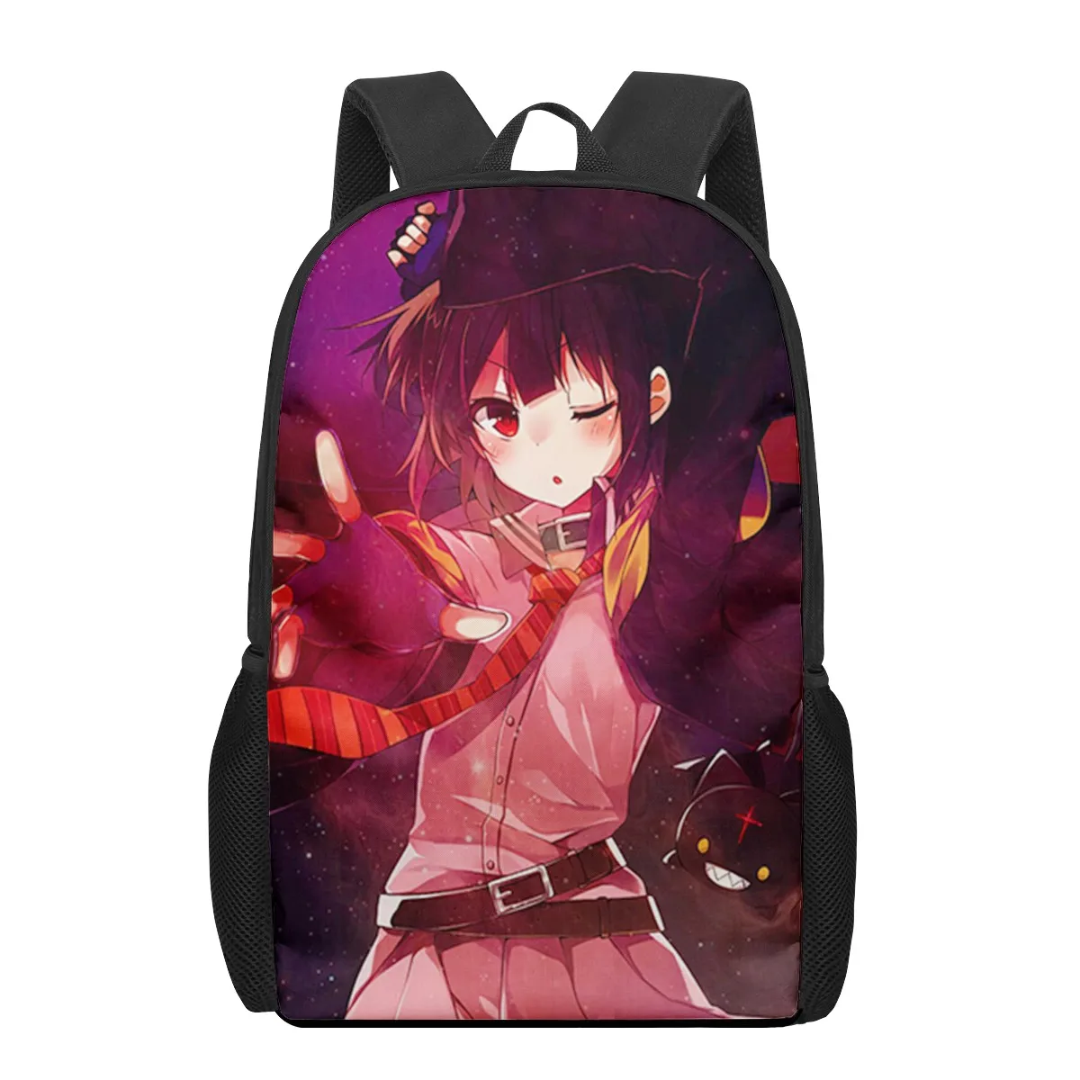 Konosuba Megumin cute Anime 3D Pattern School Bag for Children Girls Boys Casual Book Bags Kids Backpack Boys Girls Schoolbags