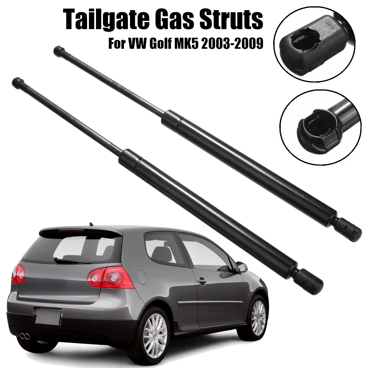 

2pcs Car Rear Tail Gate Gas Struts Boot Holders Lifter Support For VW Golf MK5 2003-2009 1K6827550D