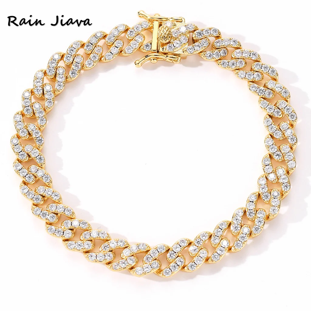 Новый 9 мм модный браслет Майами из кубинской латуни с полным кубическим
