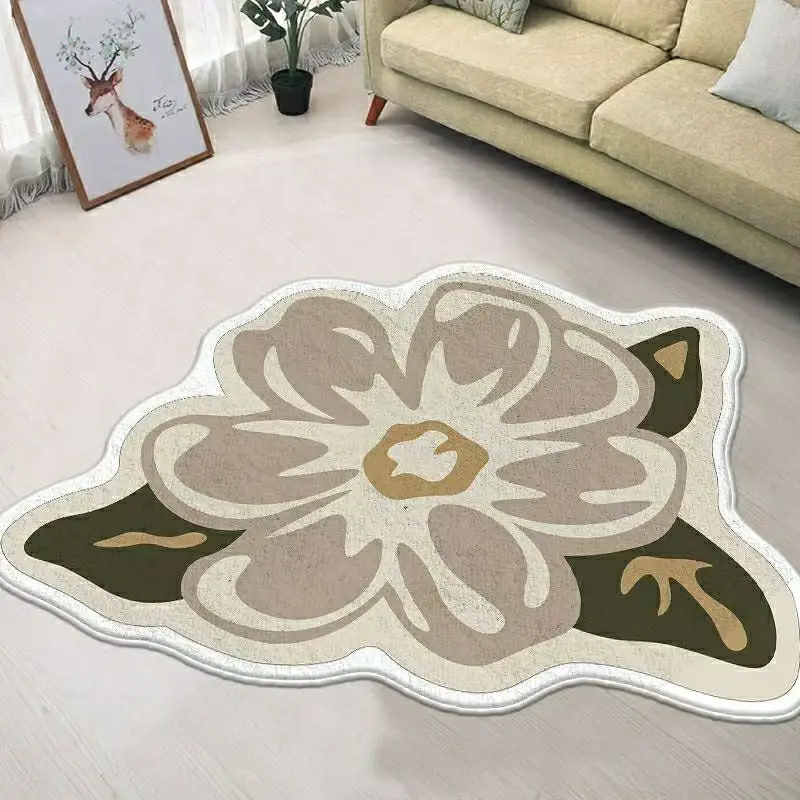 

Special-Shaped Carpet Printing Carpet Flower Floor Mat Bathroom Absorbent Non-Slip Mat Living Room Bedroom Bedside Blanket Mat