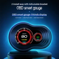 car hud obd2 auto on board computer speed monitoring with acceleration turbo alarm head up display digital guagewateroiltemp