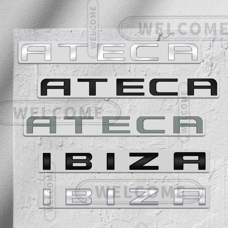 Фото 3D металл для IBIZA ATECA LEON логотип автомобиля буквенная эмблема матовый медный черный значок наклейка на багажник наклейки аксессуары для стайлинга №3