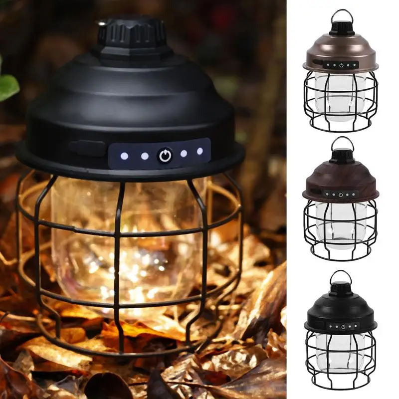 

Outdoor Camping Lamp IPX4 Waterproof Camping Lantern Rechargeable With Hook Camp Lanterns For Outdoor 3600 MAh 130-180 Lumens