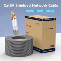 cat6a rj45 network cable double shielded multi strand wire 10gbps sftp patch cord cat 6a ethernet lan cable 10m 20m 30m 50m 100m