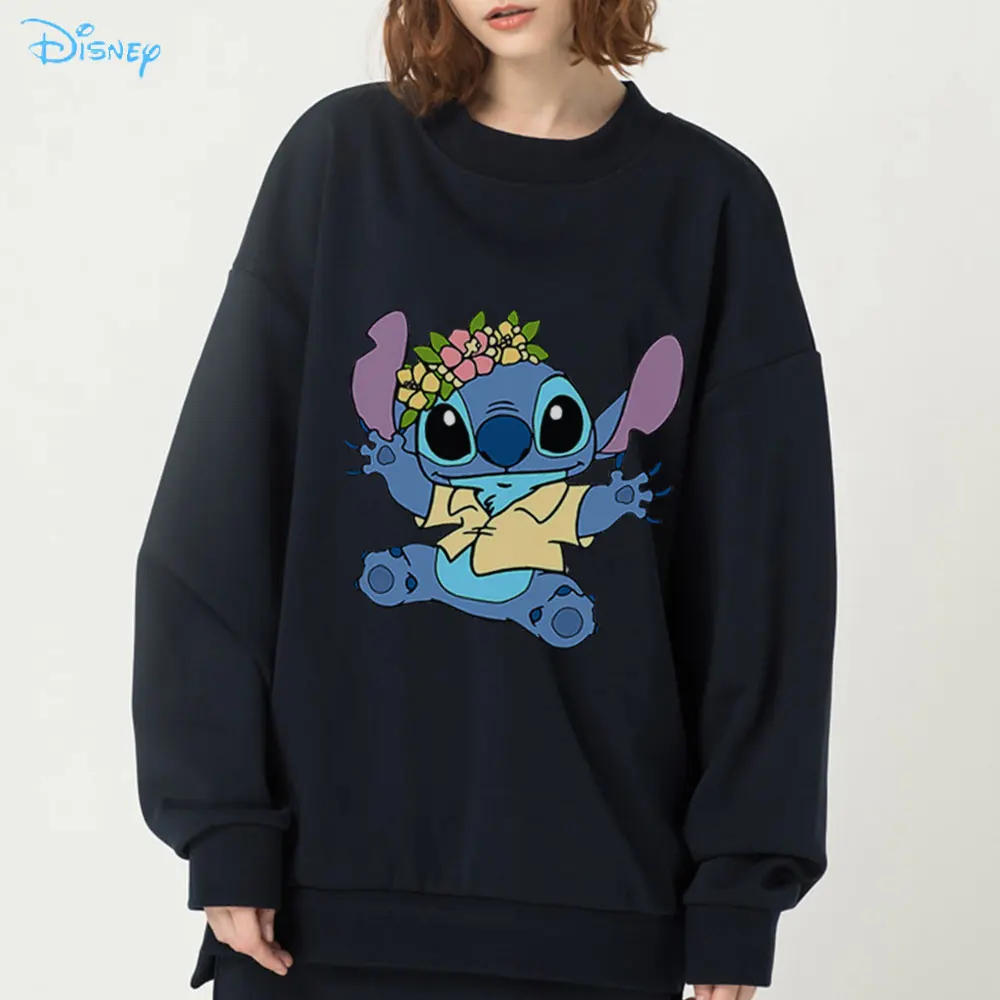

Толстовки с мультяшным принтом Лило Ститч, мягкая женская толстовка Y2K Ститч, толстовка с капюшоном, пуловер Диснея, испанская одежда унисек...