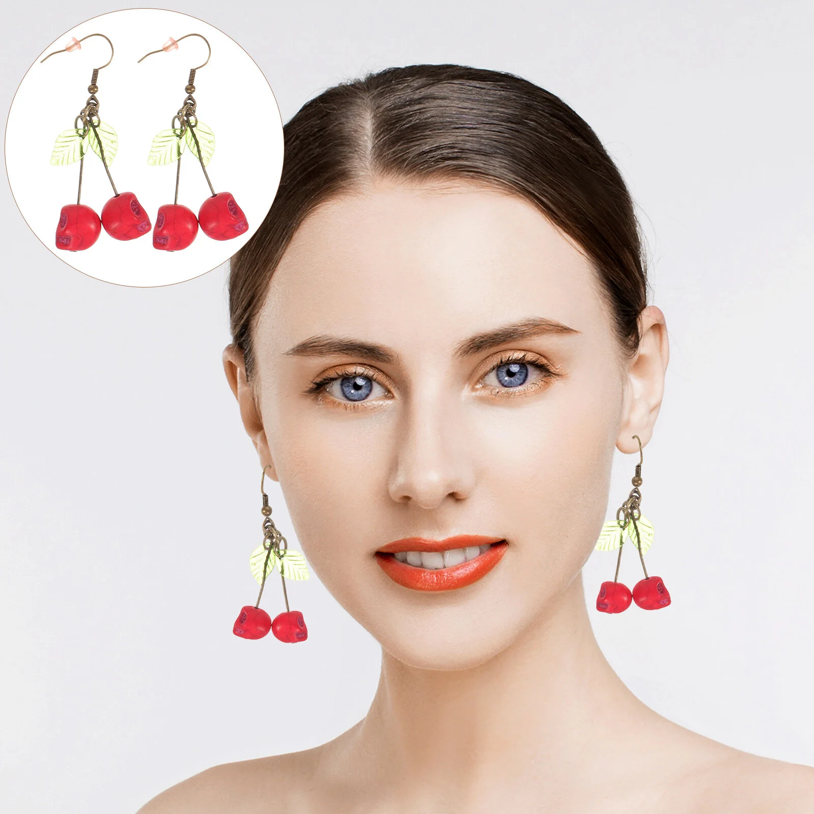 

Jewelry Womens Earrings Dangling Cherry Goth Punk Trendy Halloween Costume Dangle