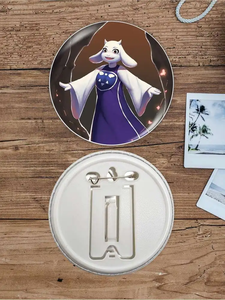 Мягкая брошь-значок Toriel с аниме персонажами игры значок якорем периферийные