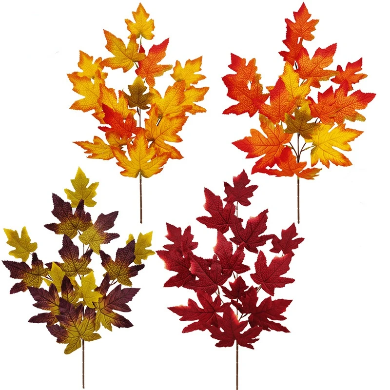 

Autumn Decoration Artificial Plant Silk Flower Maple Leaf Home Hotel Christmas Halloween Atmosphere Layout Simulation Maple Leaf