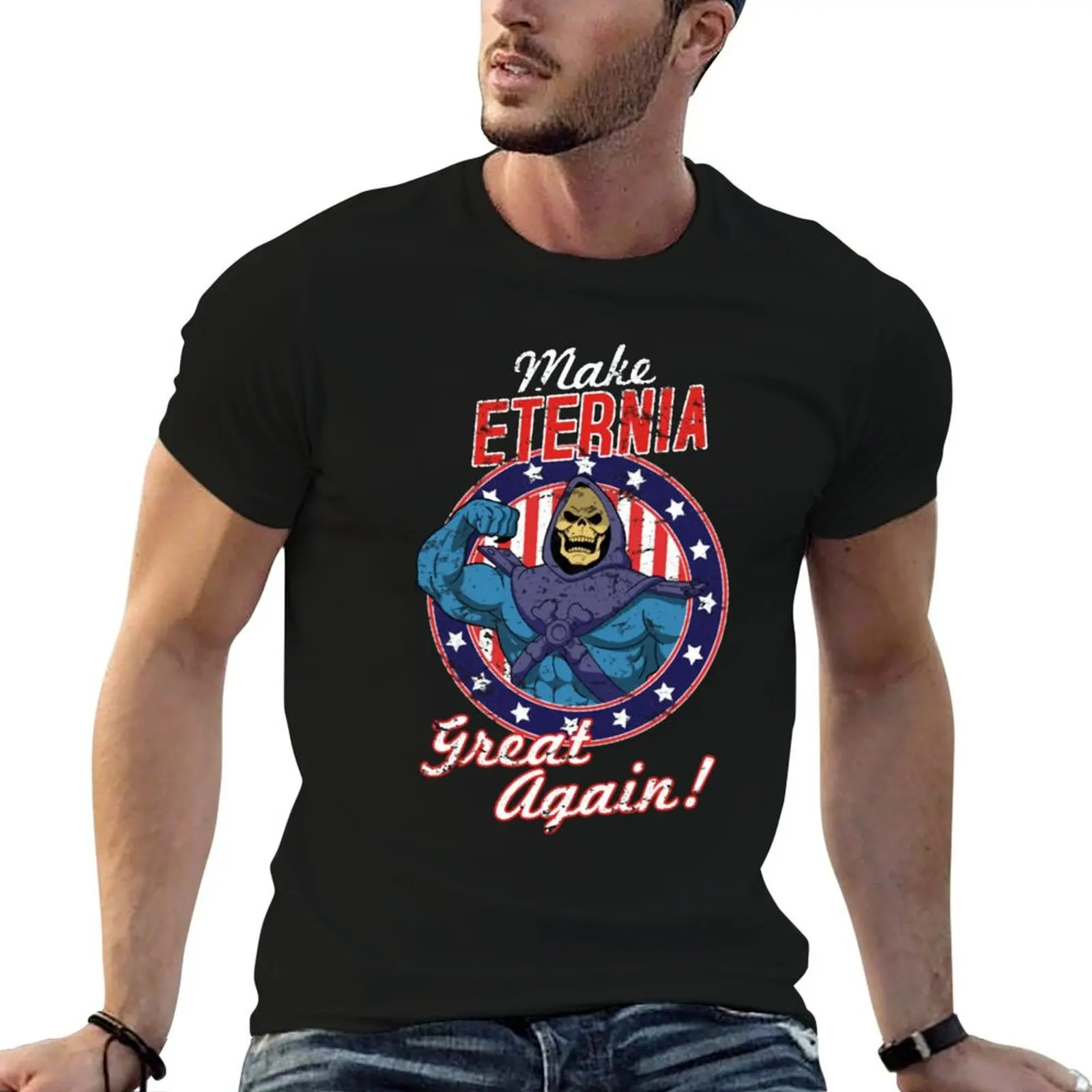 Сделай Eternia Great Agai футболка хлопковые футболки с рисунком блузка для мужчин