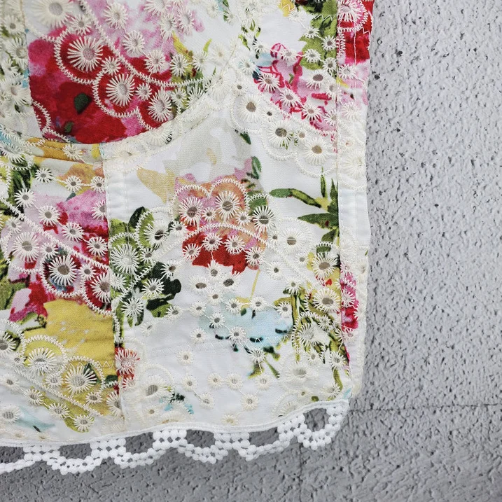 Женский летний сексуальный хлопковый топ с цветочным принтом Boho модный базовый