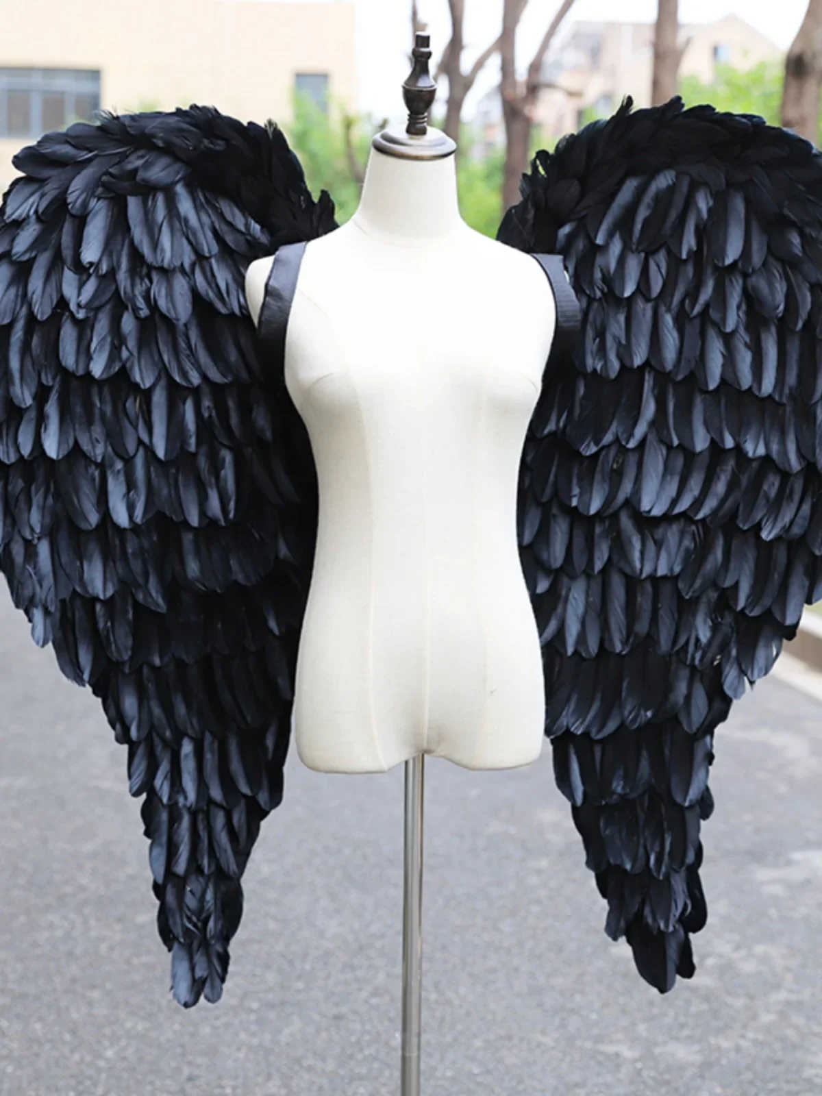 Dark Night Black Devil Photography Feather Wings Super Large Photo Performance Cosplay Bar Show Props