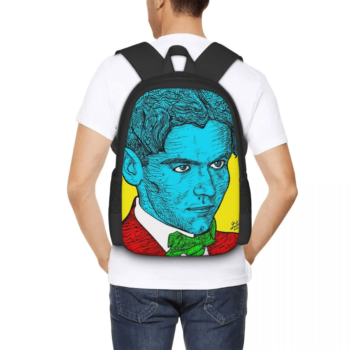 Фото Рюкзак Federico Garcia Lorca Portrait 16, хит продаж, вместительный рюкзак, школьная сумка, сумки на плечо для мужчин и женщин №2
