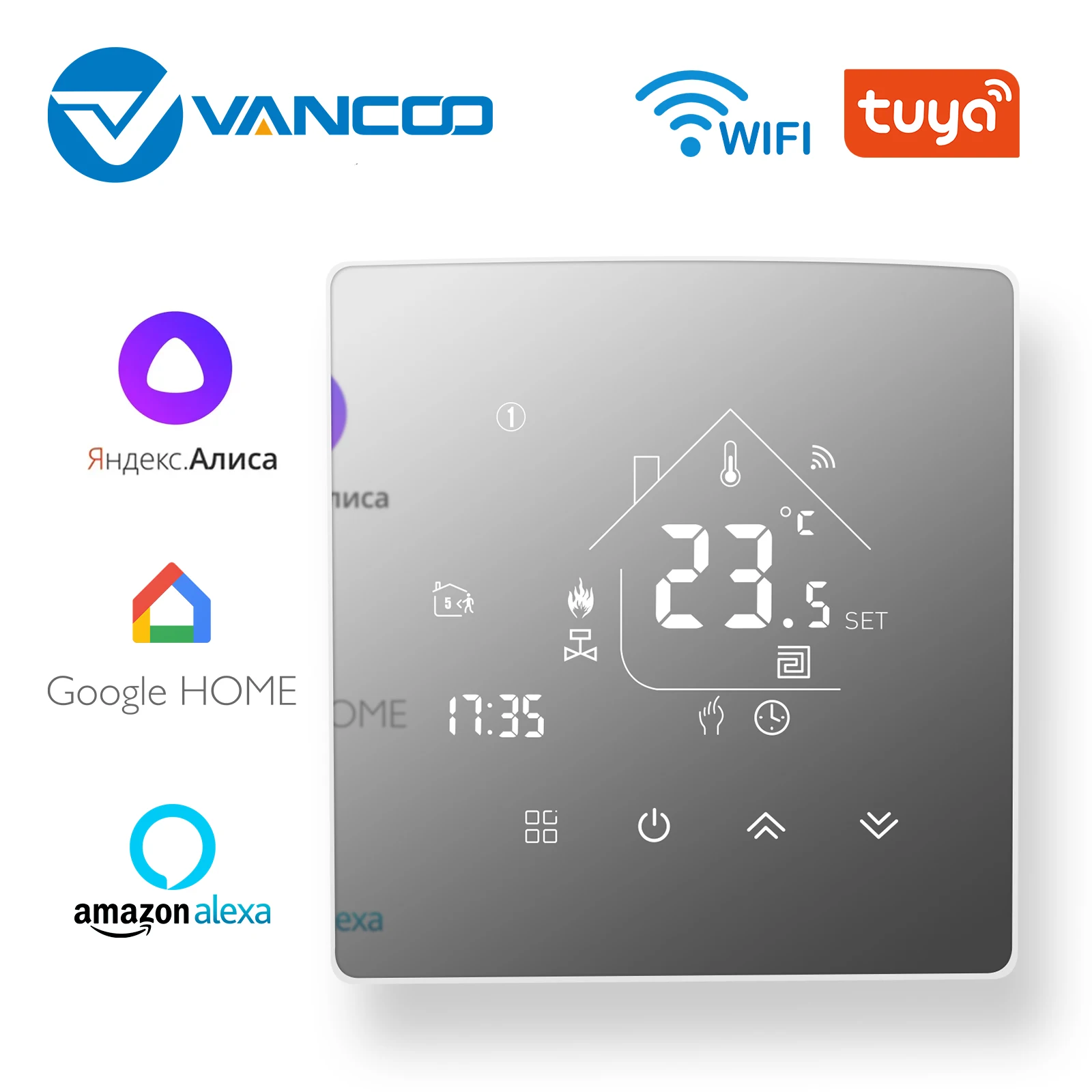 

Tuya Smart Home Temperature Controller Room Warm Floor Wifi Heating Thermostat for Boiler Automation Alice Google Alexa Speaker