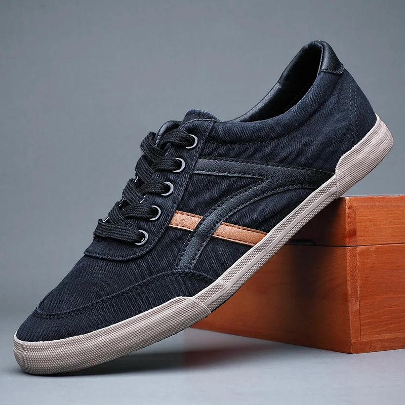 

Мужские парусиновые туфли, повседневная обувь на шнуровке, в полоску, на плоской подошве, удобные лоферы, весна-лето