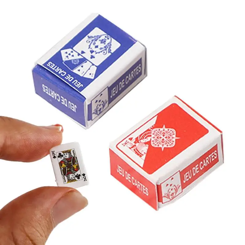 

Mini Playing Cards Small Deck Of Poker Cards Game For Dollhouse Furniture Dollhouse Furniture Accessories Decoration Toys For