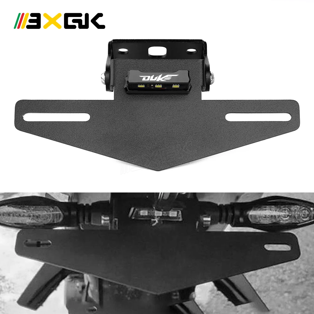 

For KTM DUKE 125 250 390 200 2013-2019 Motorcycle Rear License Plate Holder Bracket with Light Tail Tidy Fender Eliminator