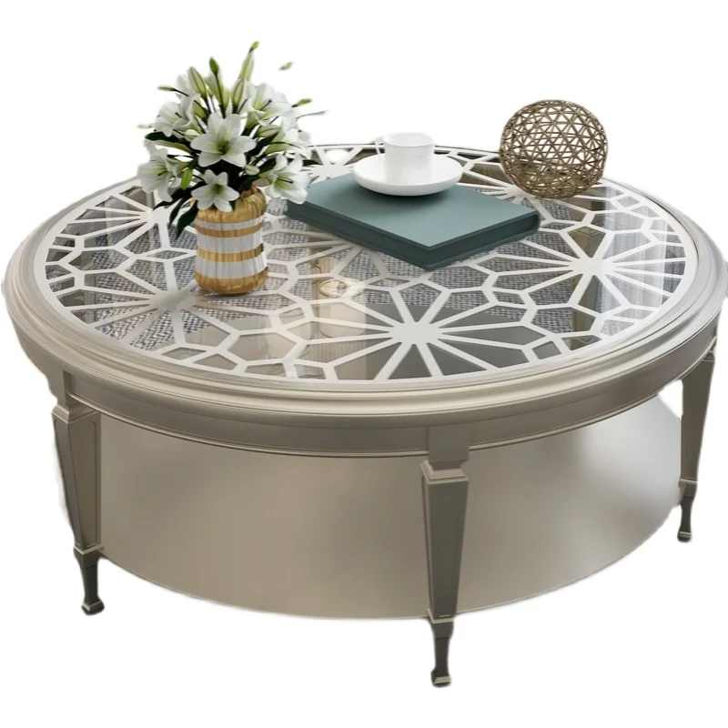 

Круглый кофейный столик, современный зеркальный кофейный столик, ТВ-тумба