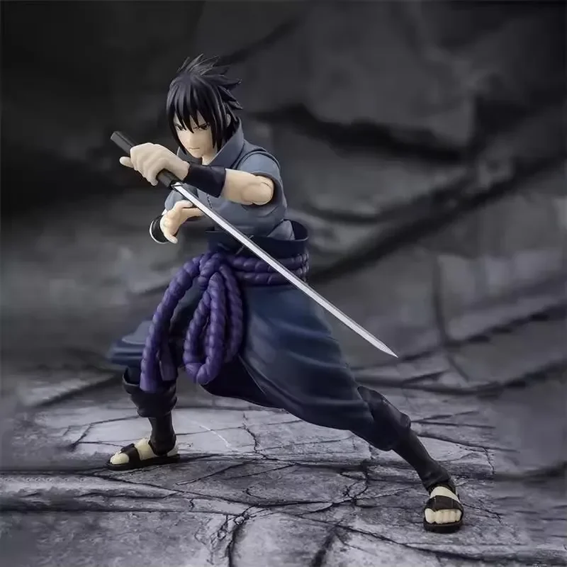 Фото Оригинальные фигурки Bandai SH Figuarts SHF для Наруто: Учиха Саске, коллекционные аниме-модели игрушек №3