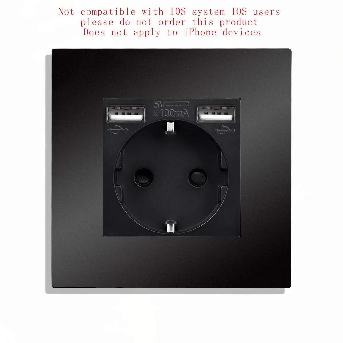

EU power socket, plug with 2100ma 16A USB charging port, Flame retardant PC Panel, Russian Spanish power socket with USB