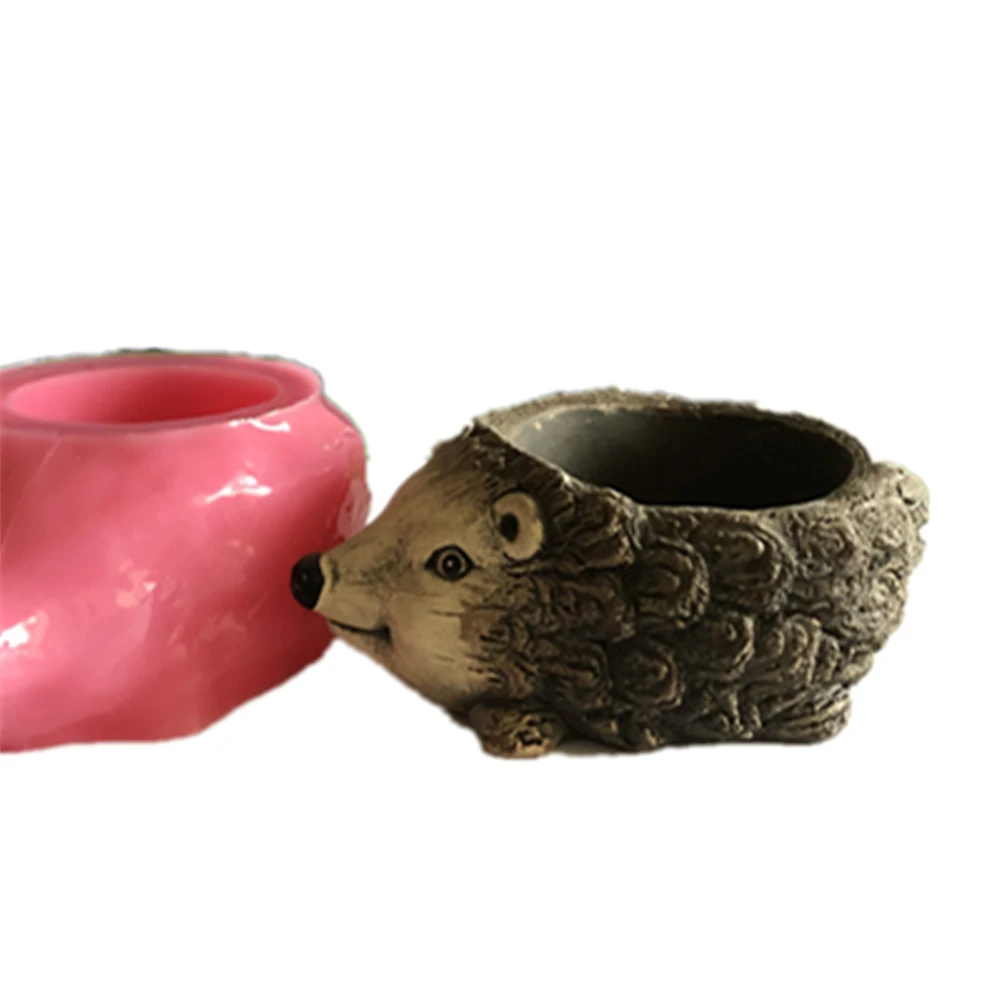 Симпатичные животные 3D форма для цветочных горшков с ежиком бетон силиконовый