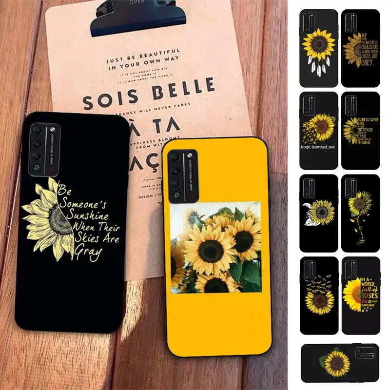 

Yellow Flower Small Daisy Sunflowe Phone Case for Huawei Honor 10 i 8X C 5A 20 9 10 30 lite pro Voew 10 20 V30