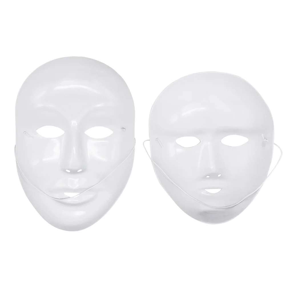 

12pcs White Painting Diy Mardi Gras Diy Craft Party Full Face Cosplay