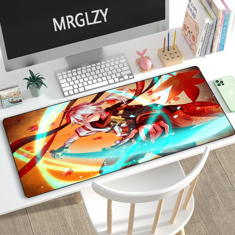

MRGLZY Multi-size Anime Mouse Pad Rugs Genshin Impact Kazuha Gamer Large DeskMat Computer Gaming Peripheral Accessories MousePad