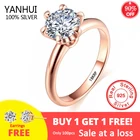 Кольцо женское из розового золота 18 К с цирконием 2 карата, JZ170