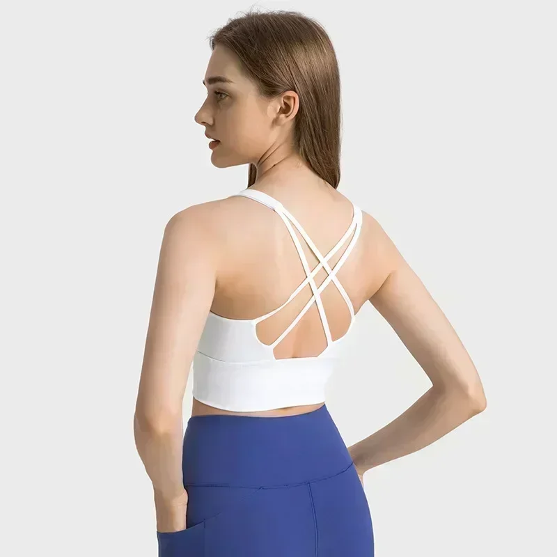 Лимонный женский фиксированный бюстгальтер на груди эластичный спортивный