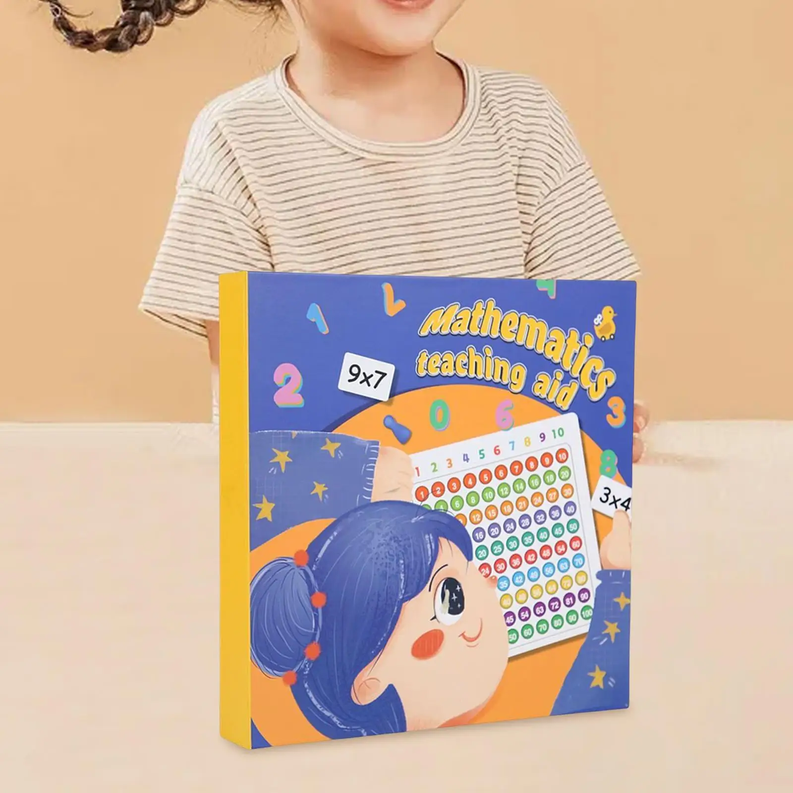 

Multiplication Table Board Game Math Teaching Aid Box for Home Livng Room Kids