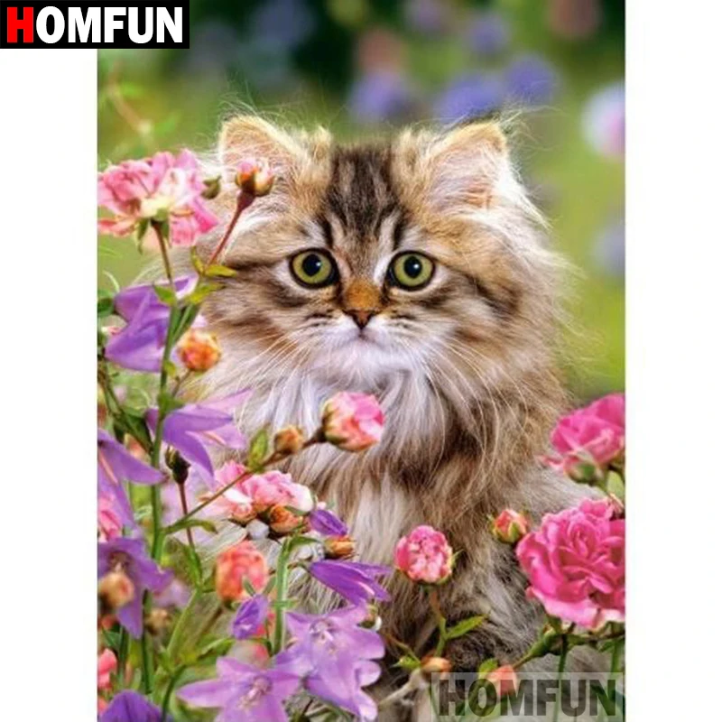 Алмазная 5d-картина HOMFUN сделай сам полноразмерная/круглая вышивка крестиком