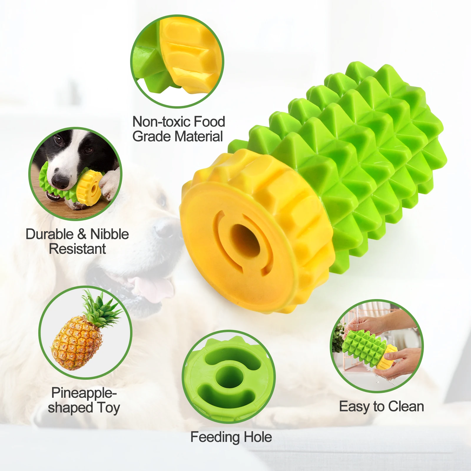 Игрушка для собачьего буксира войны жевания собаки с отверстием кормления