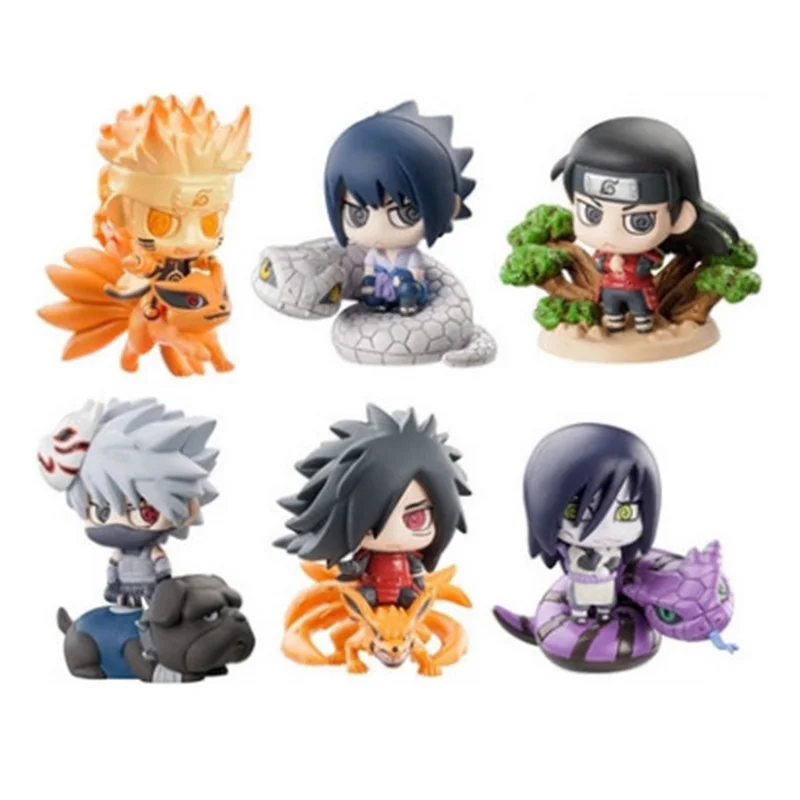 Оригинальные фигурки-игрушки "Все шесть действий" из наруто ниндзя война. Восхитительные модели аниме-статуэтки для рабочего стола. Подарок.