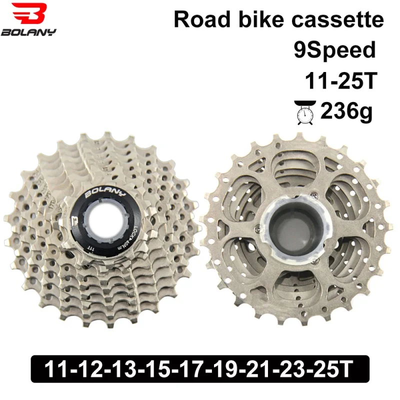 

Кассета Bolany для шоссейного велосипеда, 9 скоростей, 11-25T, свободное колесо, 18S, 27S скорость, серебряная Звездочка для велосипеда, аксессуары дл...