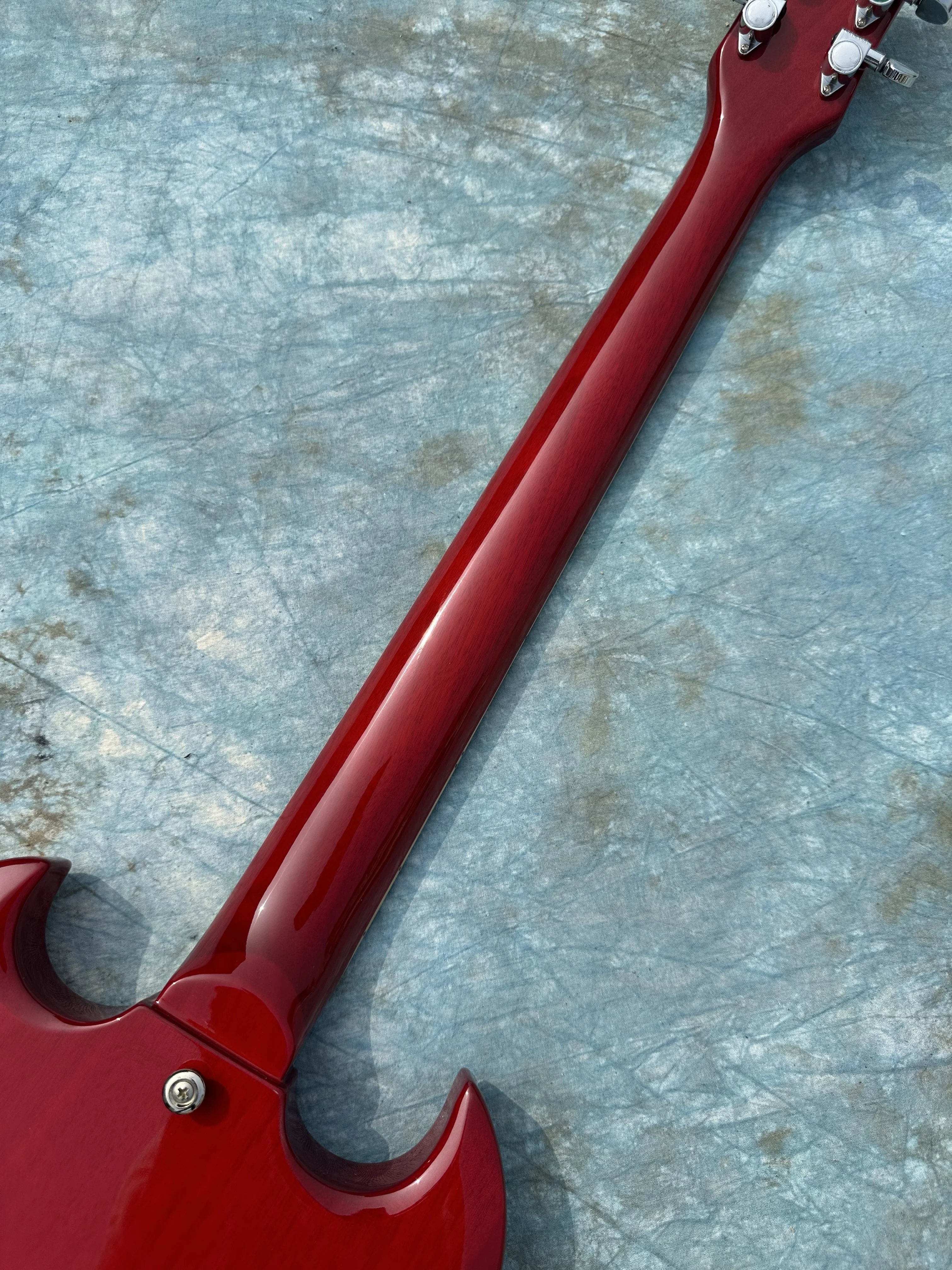 Электрогитара SG инкрустированная молниями гриф молочно-белый ретро-тюнер sMilk White