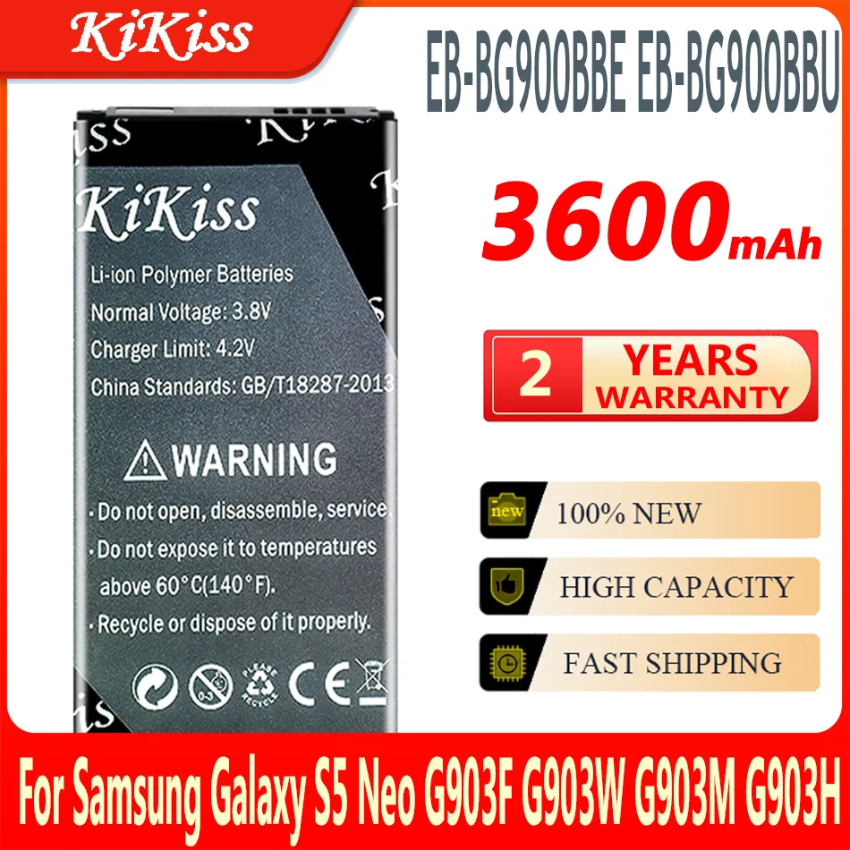 

KiKiss Battery EB-BG900BBE EB-BG900BBU EB-BG900BBC EB-BG903BBE For Samsung Galaxy S5 Neo G903F G903W G903M G903H/s5 G900S G900F