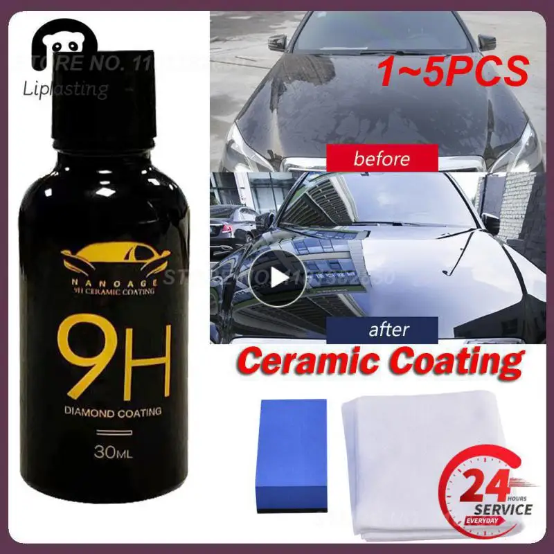 

1~5PCS AGE Ceramic Coating Premium Car Care Kit 9H High Gloss Coating Protection 30ML Car Refurbishing Tool Car Repair Tool